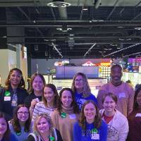 Group photo at Detroit Holiday party